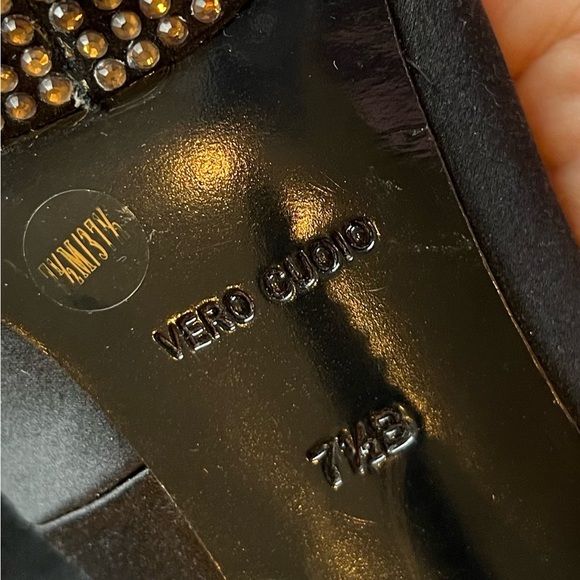 BCBG MAX AZRIA Black Sparkle Heels 7.5 WOW - Picture 6 of 11